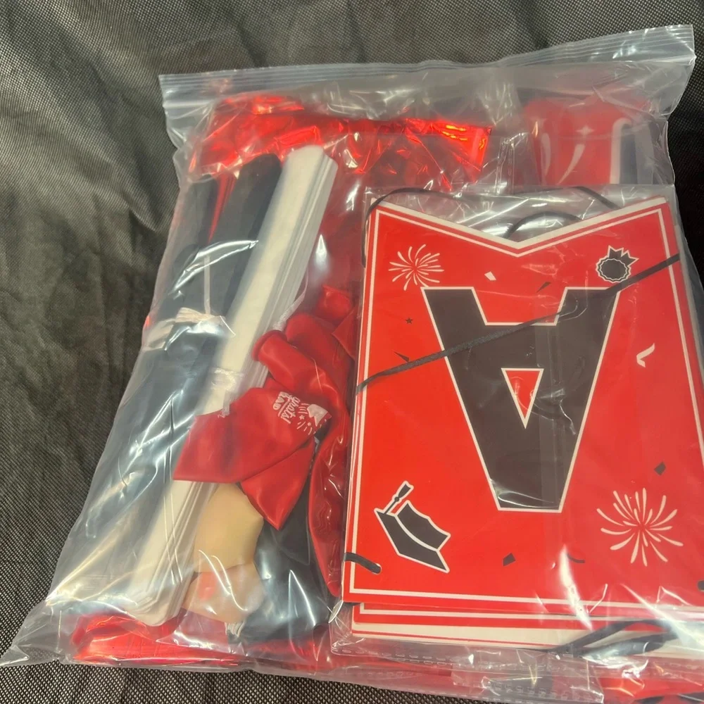 Graduation Party Decoration Set - Red and Black